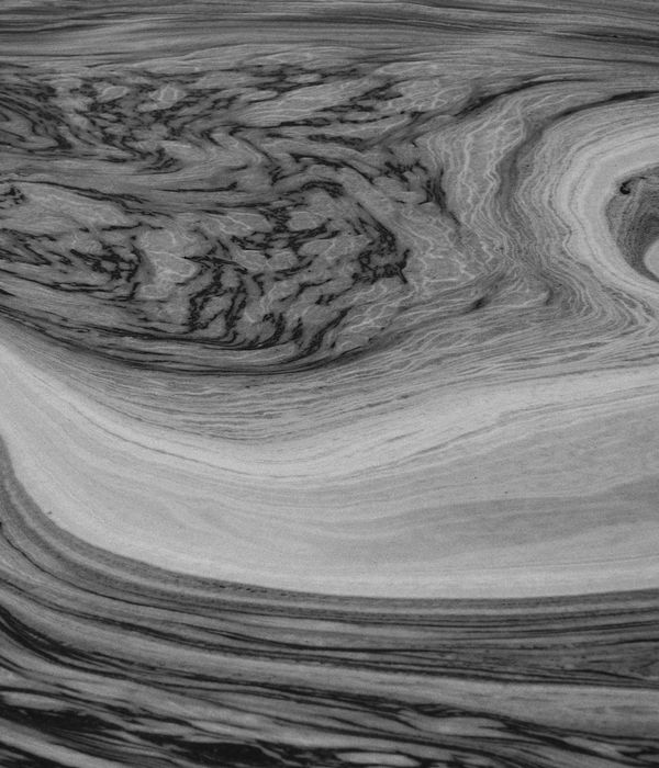 Abstract representation of balance and rhythmic movement in a cold style